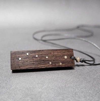 FASHIONANTER black sandal wood handmade necklace