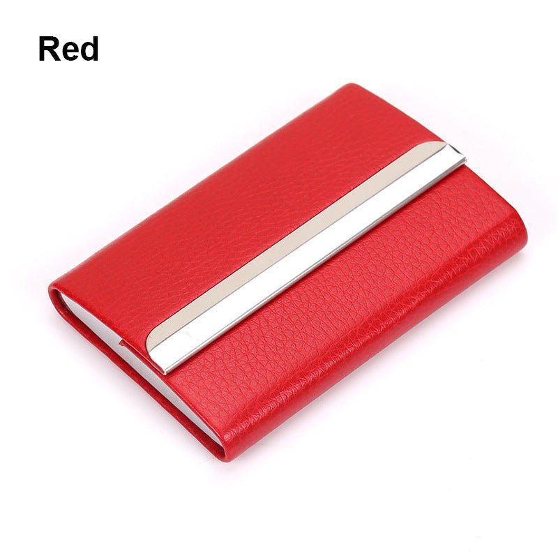 PU + Stainless Steel Business Card Case and Pen (car logo can be customized)