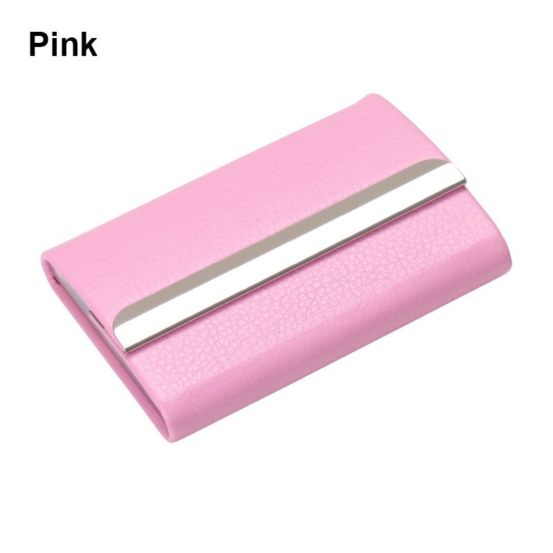 PU + Stainless Steel Business Card Case and Pen (car logo can be customized)