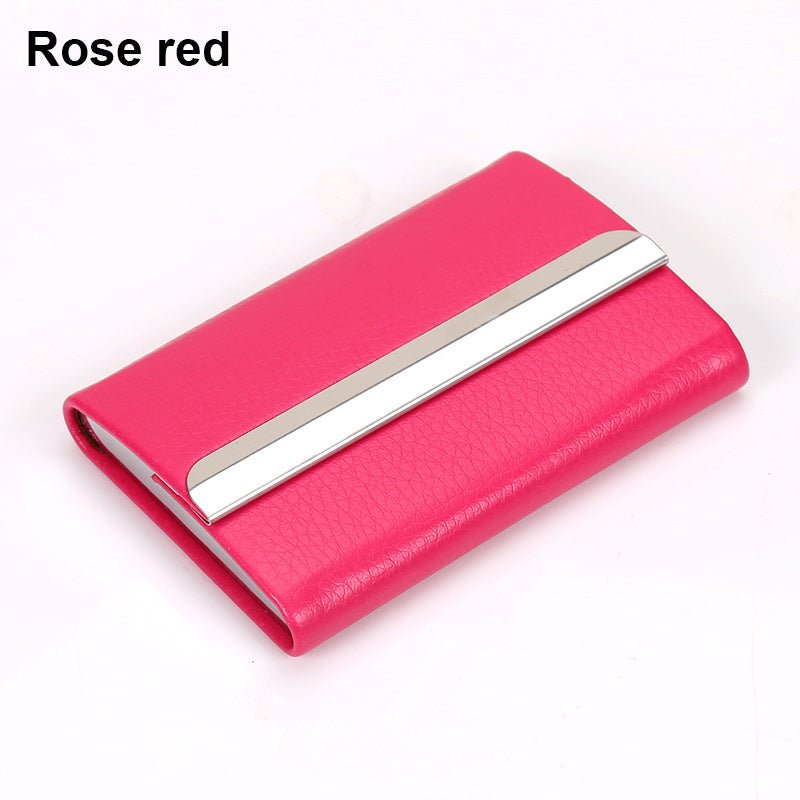 PU + Stainless Steel Business Card Case and Pen (car logo can be customized)