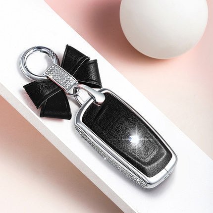 BMW Alloy+Cowhide Car Key Cover (Four Buttons)