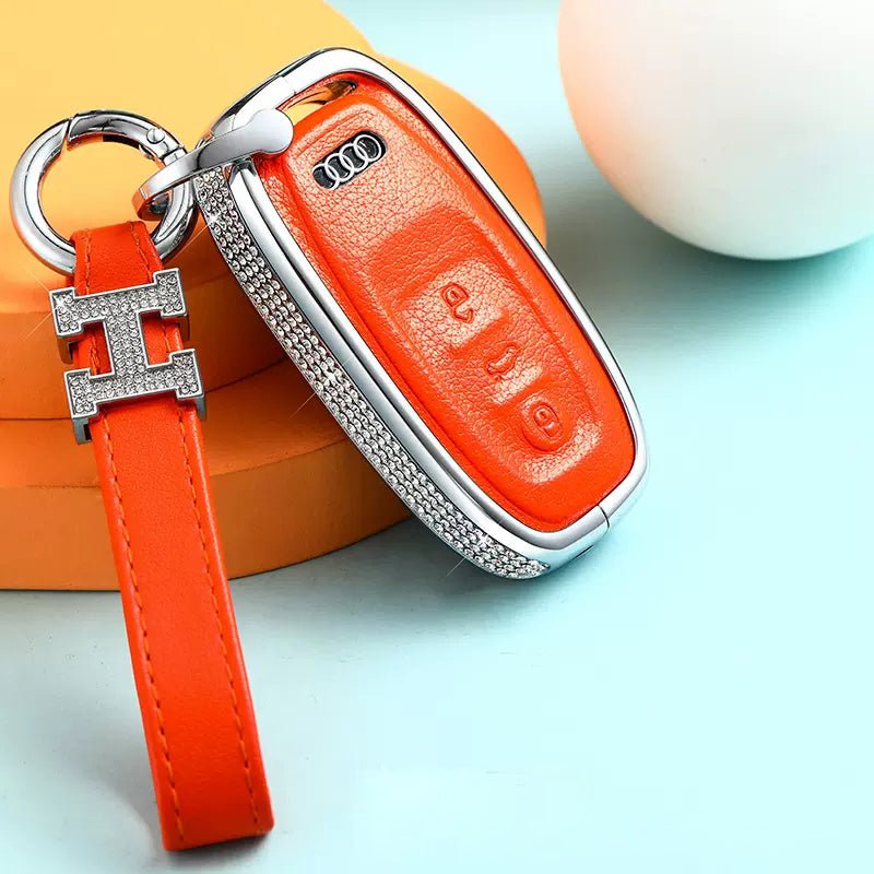 Audi Alloy+Cowhide Car Key Case