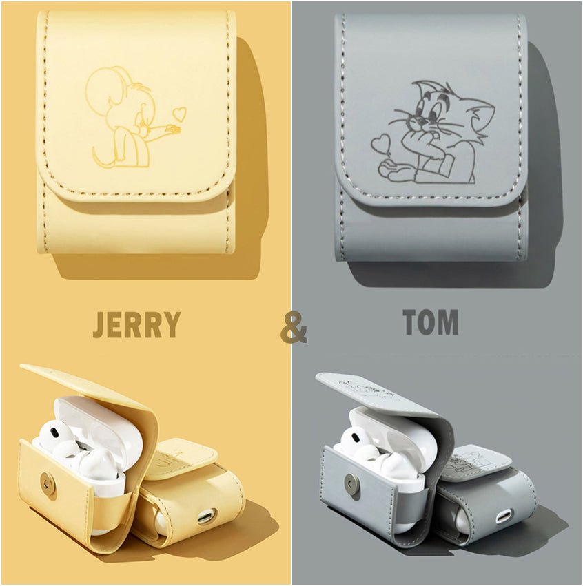 Airpods Leather Case Tom & Jerry (Series 1/2/3/Pro/Pro2)