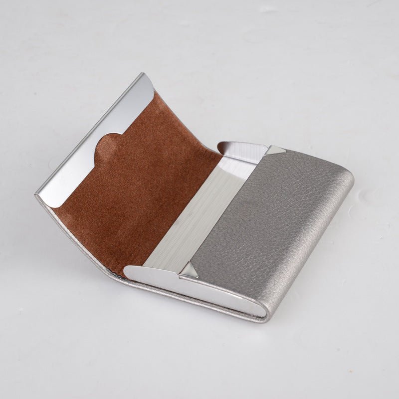 PU + Stainless Steel Business Card Case and Pen (car logo can be customized)