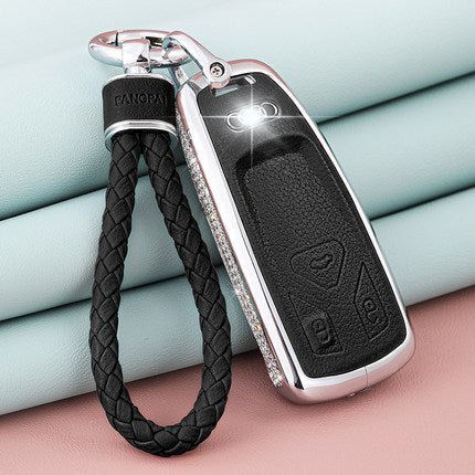 Audi Alloy+Cowhide Car Key Cover Q7/A5/TT/Q5