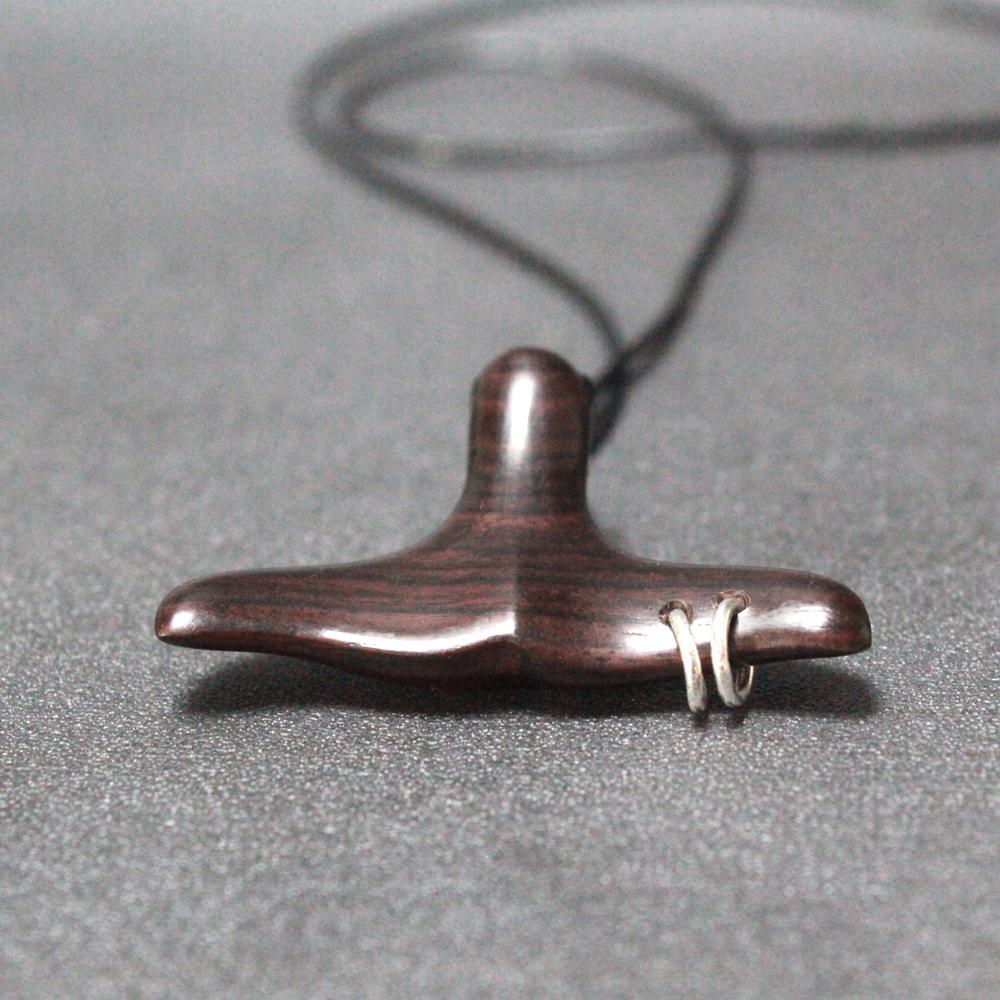 Handmade Sandal wood fish tail necklace