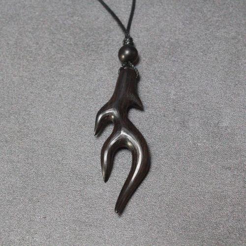 Handmade Sandal wood fish tail necklace