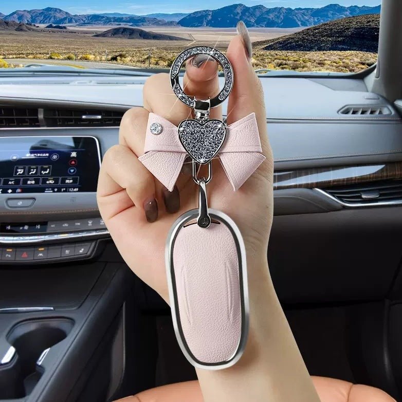 Tesla Model 3/Y/S Alloy+Cowhide Car Key Cover