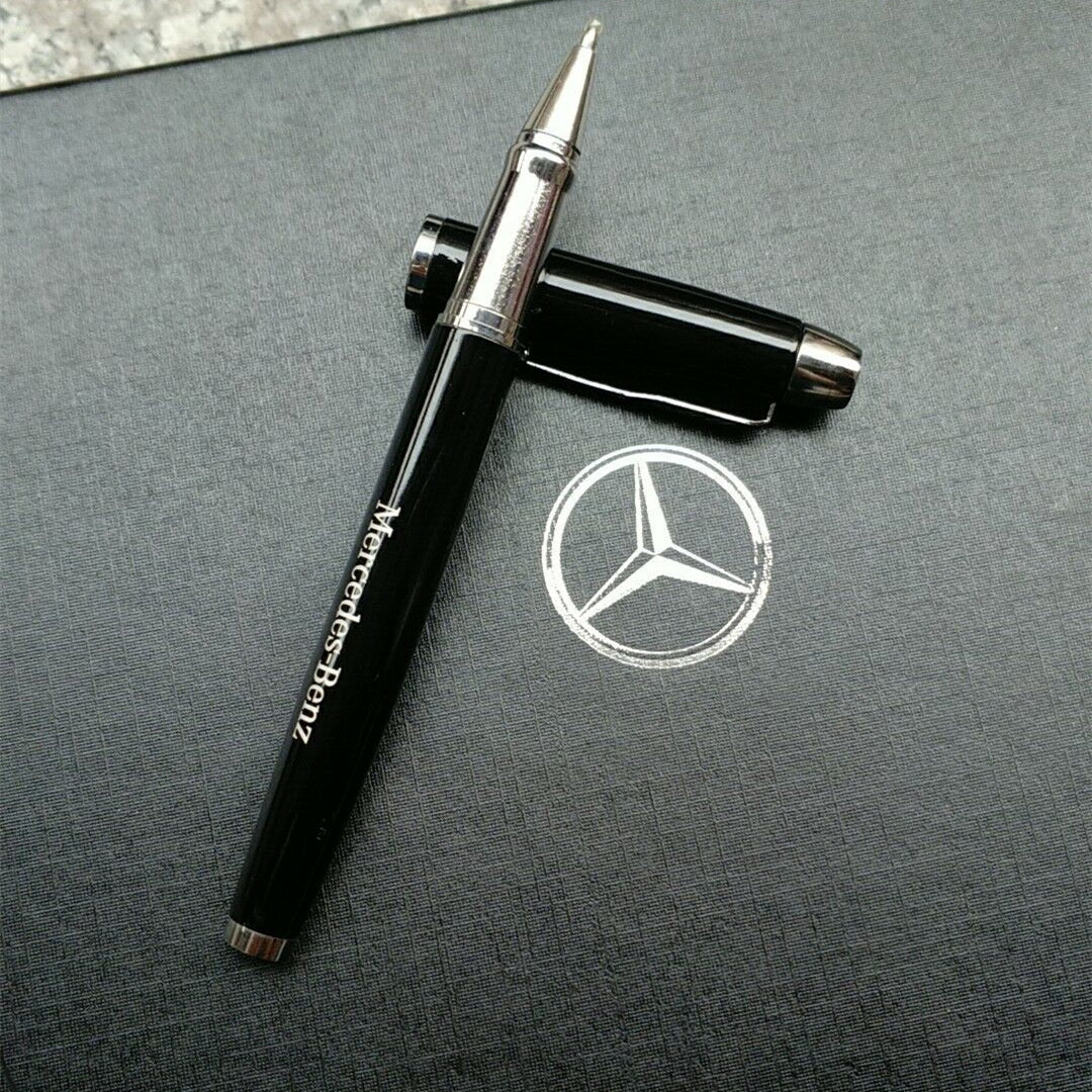 PU + Stainless Steel Business Card Case and Pen (car logo can be customized)