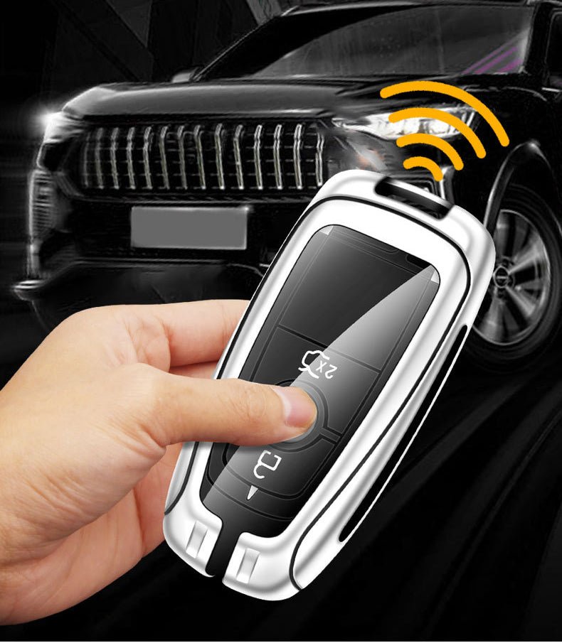 Ford Zinc Alloy + Leather Car Key Cover