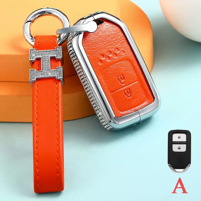 Honda Alloy+Cowhide Car Key Cover