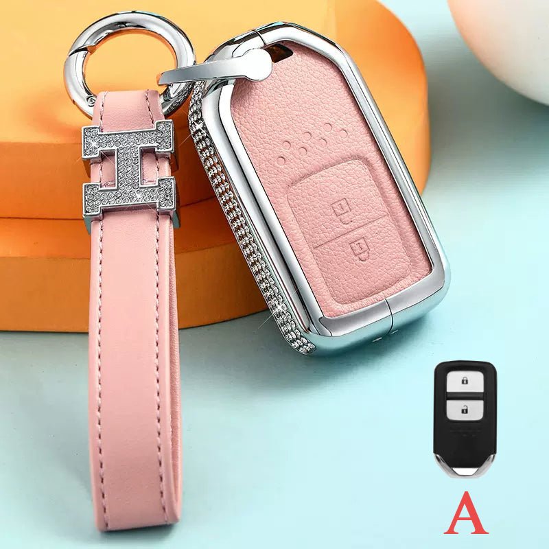 Honda Alloy+Cowhide Car Key Cover