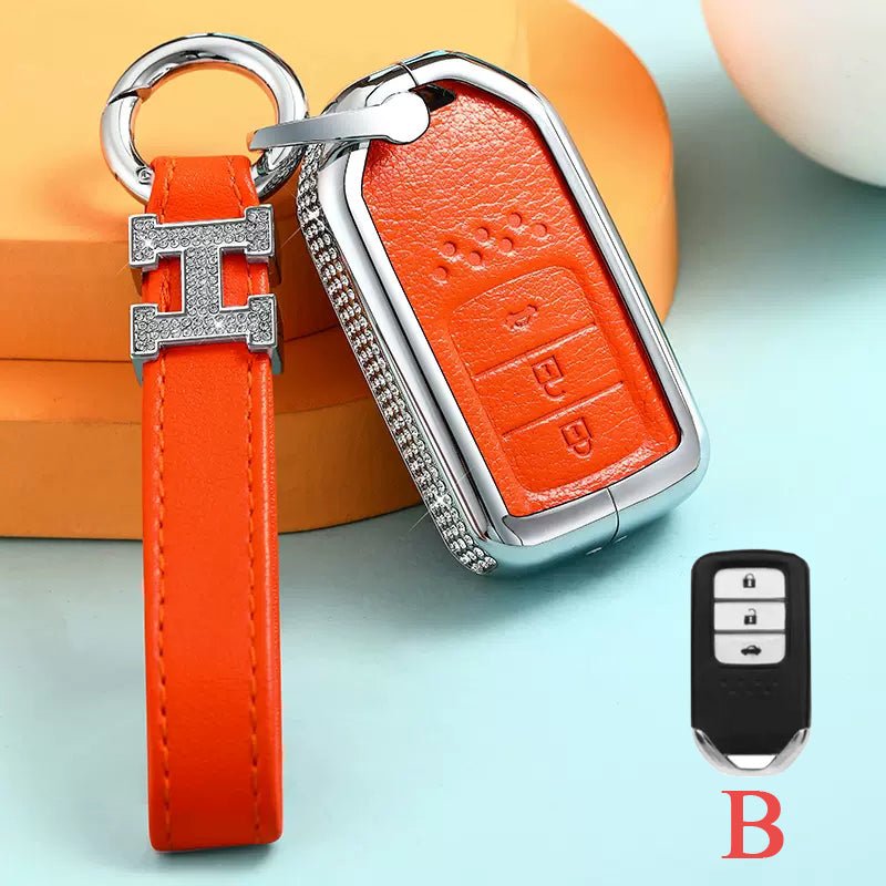 Honda Alloy+Cowhide Car Key Cover