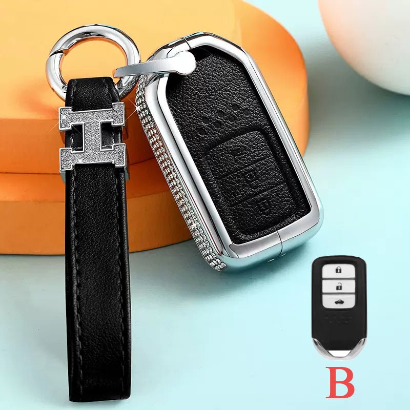 Honda Alloy+Cowhide Car Key Cover