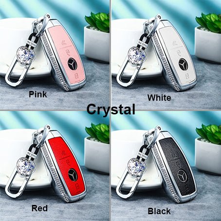 Benz Alloy + Cow Leather Car Key Cover