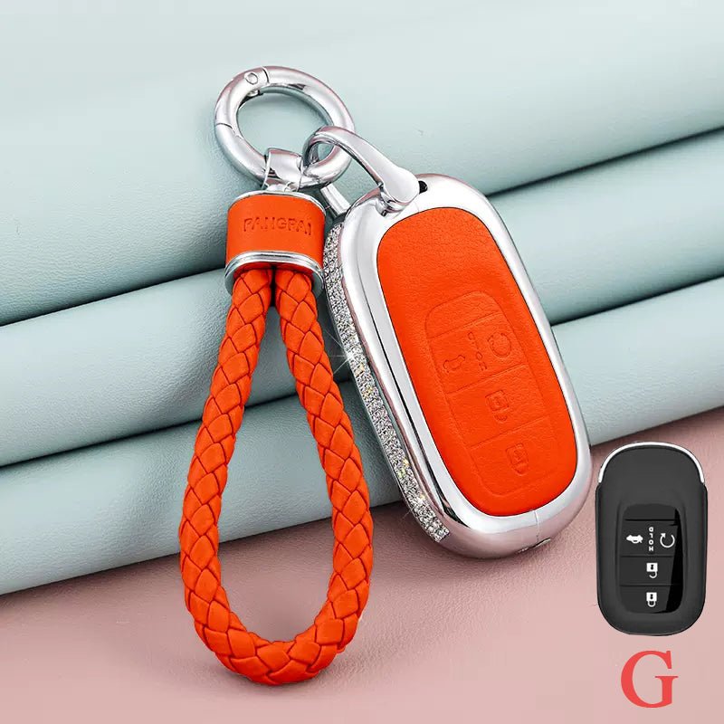 Honda Alloy+Cowhide Car Key Cover