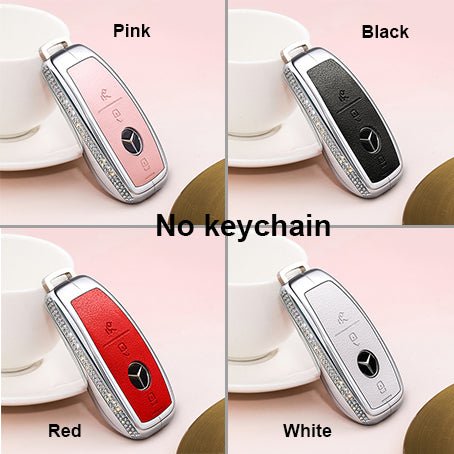 Benz Alloy + Cow Leather Car Key Cover