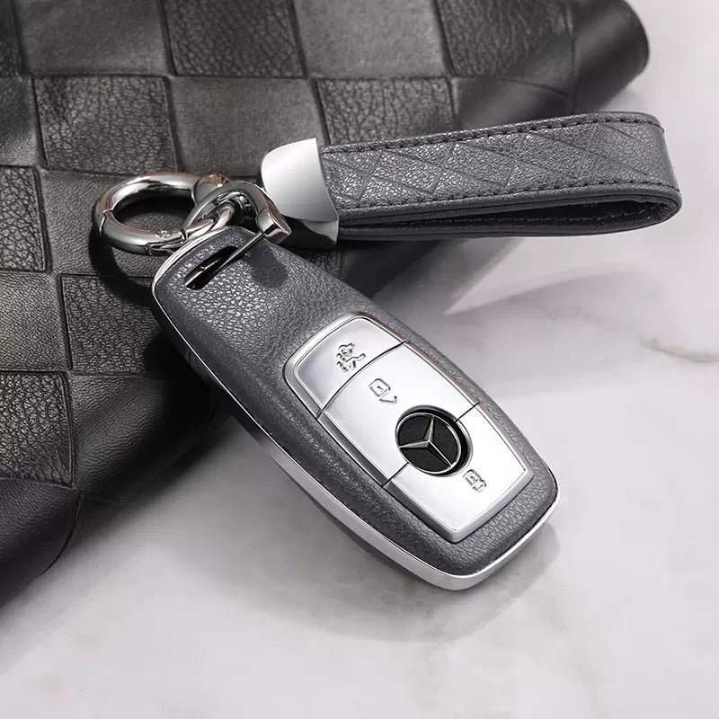 BENZ Alloy + Leather Car Key Cover