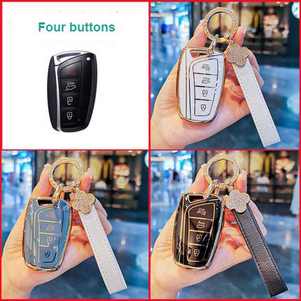 Hyundai TPU Car Key Fob Case Santa Fe IX45 (3/4 buttons)
