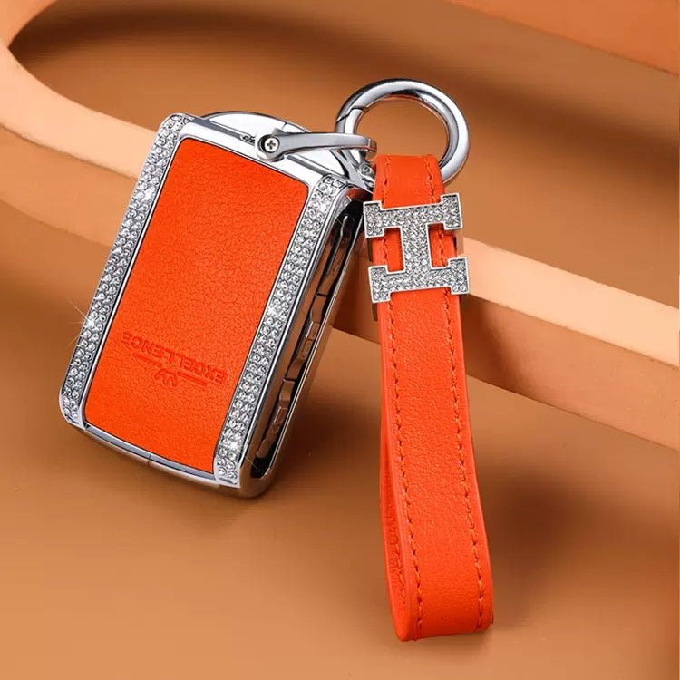 VOLVO Alloy + Cow Leather Car Key Case