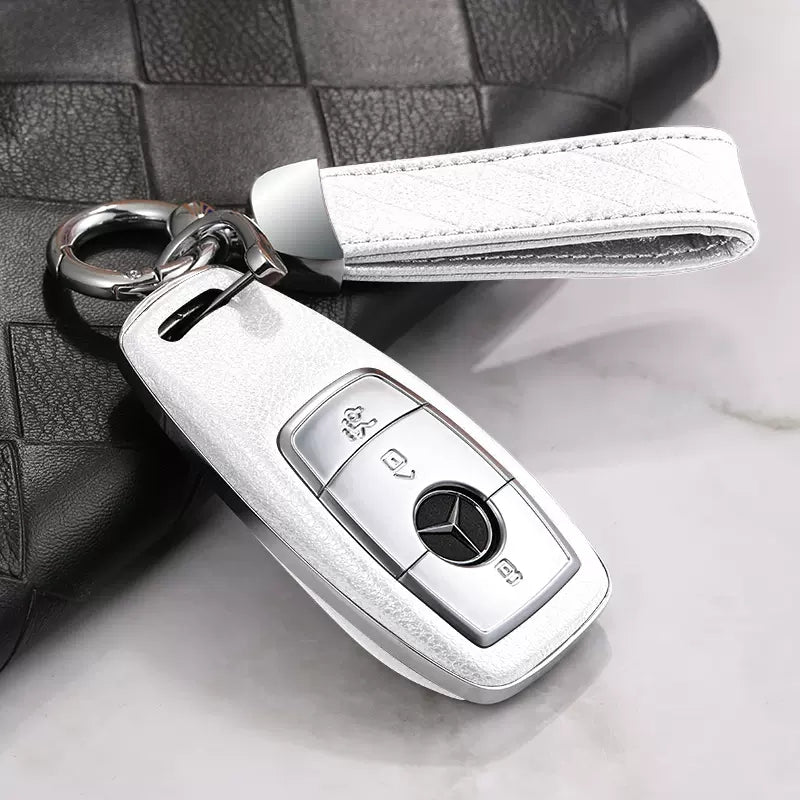 BENZ Alloy + Leather Car Key Cover