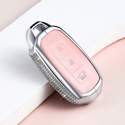 Hyundai Alloy + Cow Leather Car Key Cover