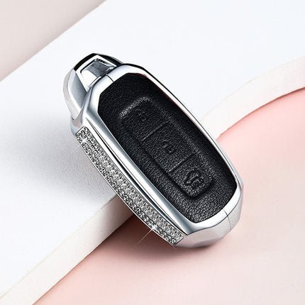 Hyundai Alloy + Cow Leather Car Key Cover