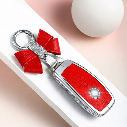 Benz Alloy + Cow Leather Car Key Cover