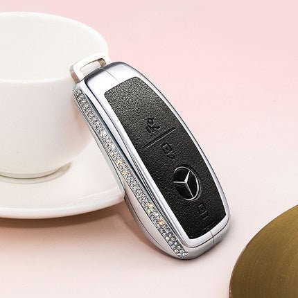 Benz Alloy + Cow Leather Car Key Cover