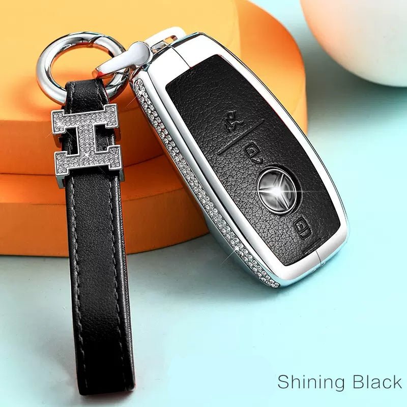 BENZ Alloy + Cow Leather Car Key Case