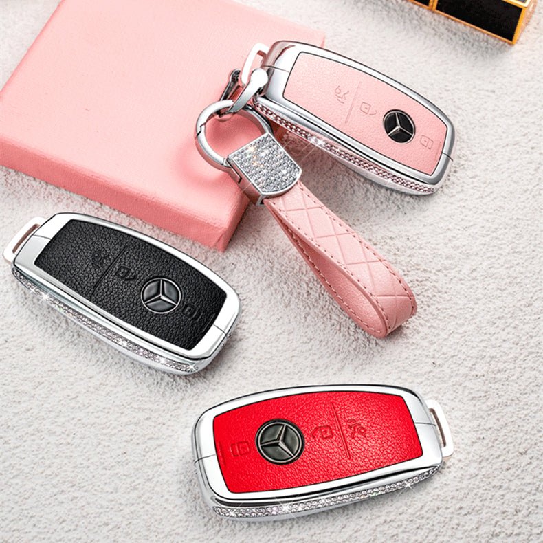 Benz Alloy + Cow Leather Car Key Cover