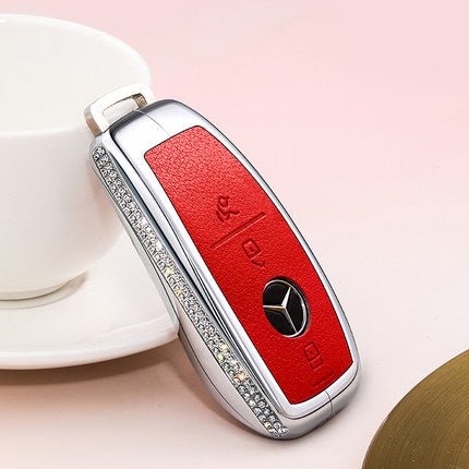 Benz Alloy + Cow Leather Car Key Cover