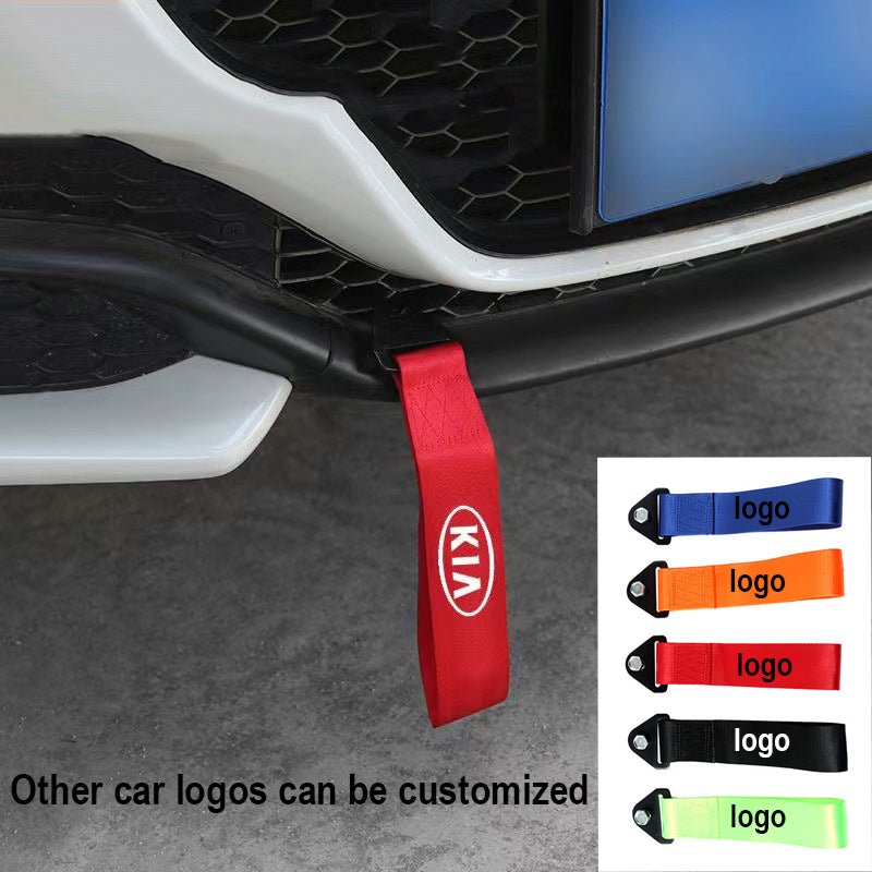 Tow Strap Nylon + Metal with Car Logo