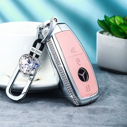 Benz Alloy + Cow Leather Car Key Cover