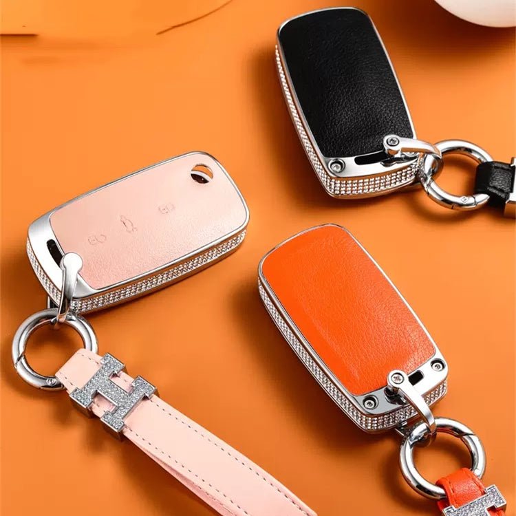 VW Alloy + Cow Leather Car Key Case