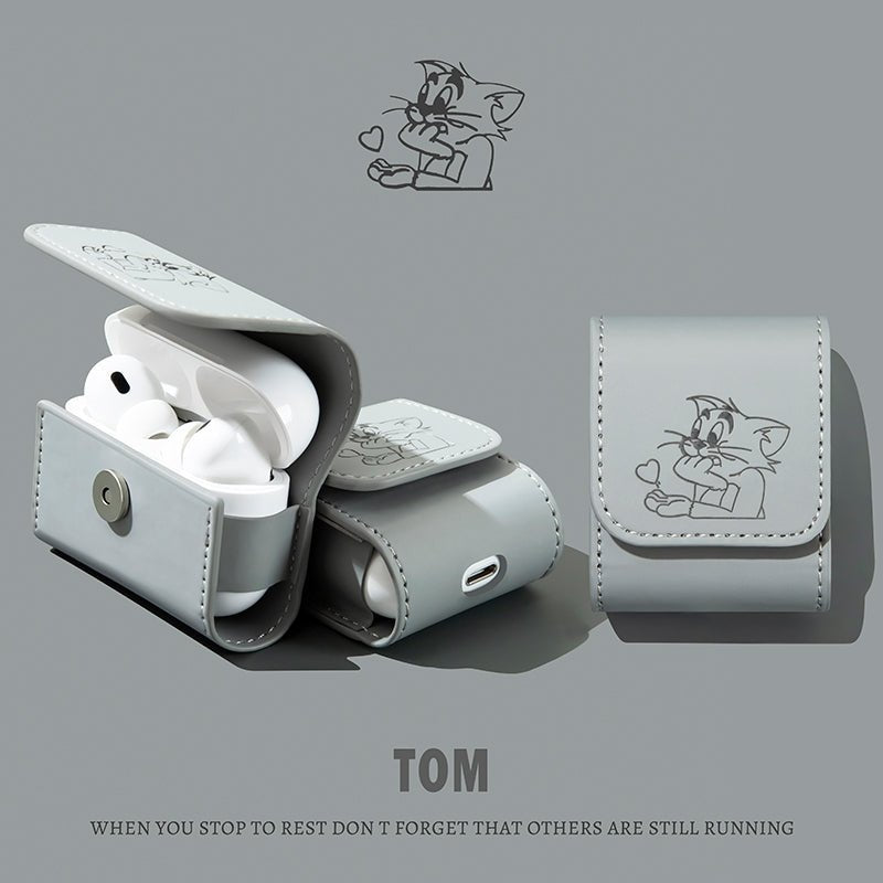 Airpods Leather Case Tom & Jerry (Series 1/2/3/Pro/Pro2)