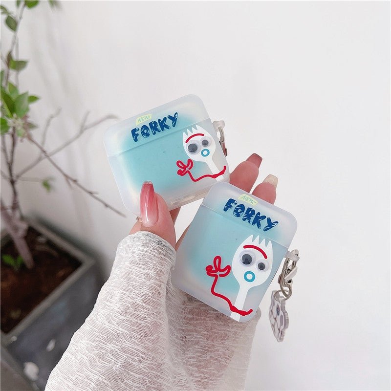 Airpods Frosted Plastic Case Forky (Series 1/2/3/Pro/Pro2)